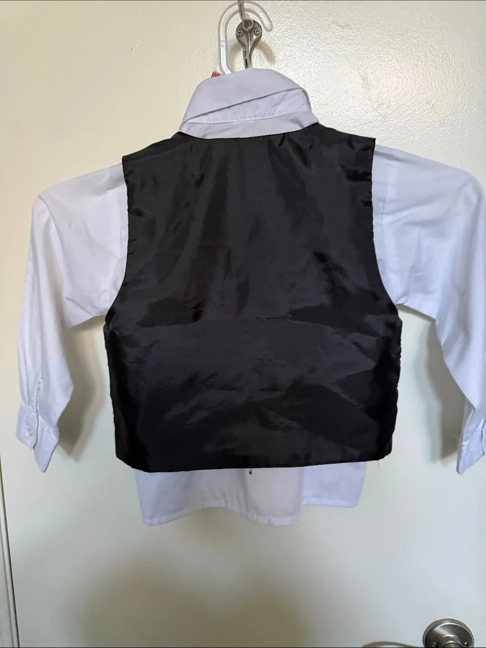 Kids Black Dress Vest and Bow Tie Set
